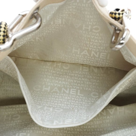 Auth Chanel Tote Bag Canvas Beige #15757C26 - Picture 9 of 14